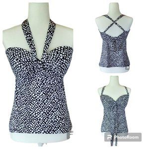 Coco Reef Underwire Tankini Top Convertible Neckline Swim Top Sz 32/34